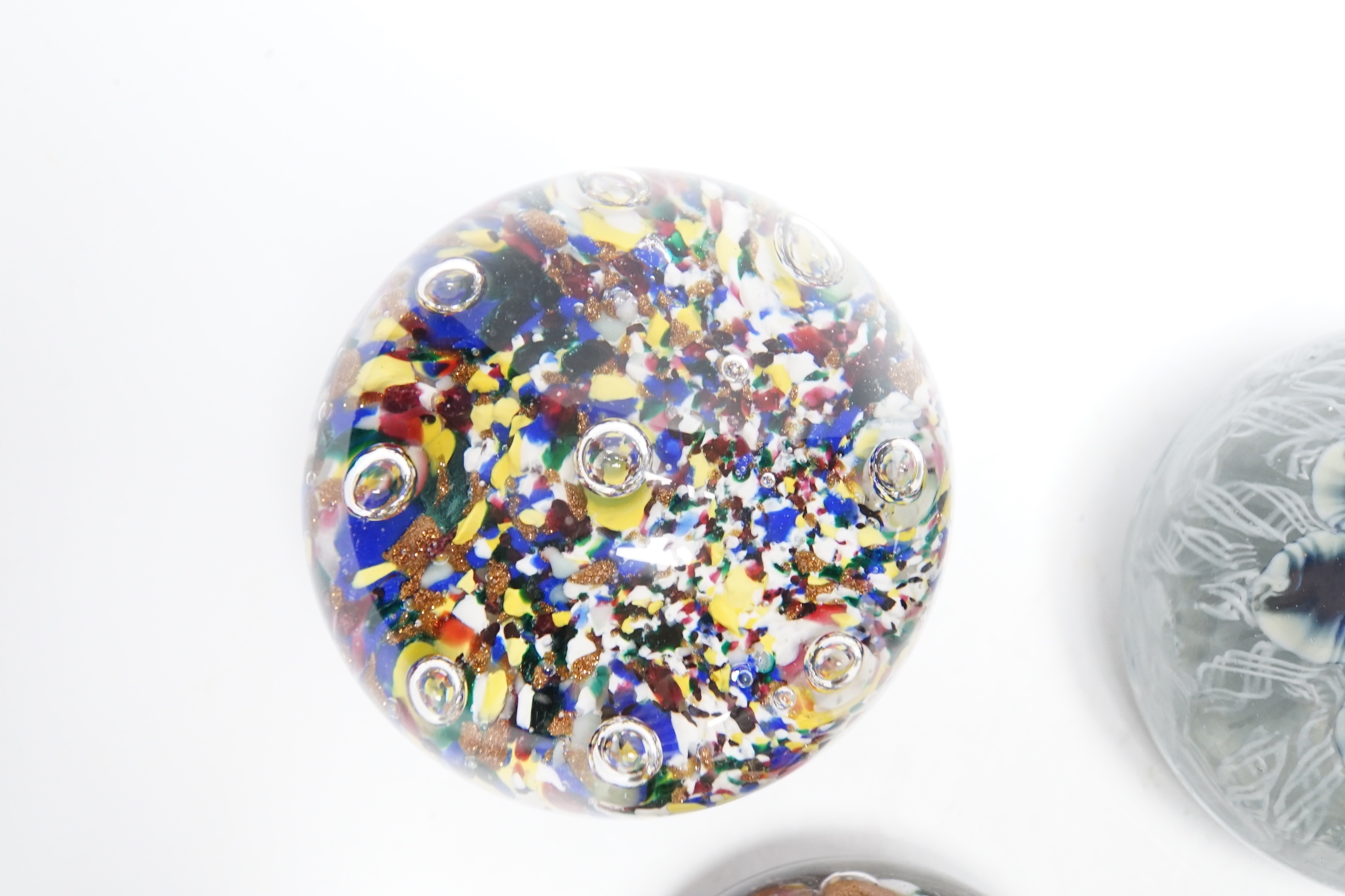 Six 20th century paperweights